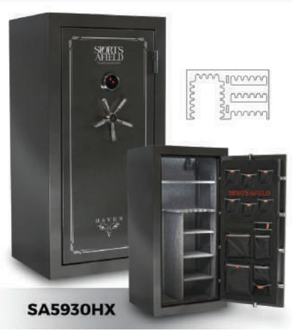 Image of Sports Afield 36 Gun Safe |SA5930HX| Fireproof & Waterproof- Haven Gun Series