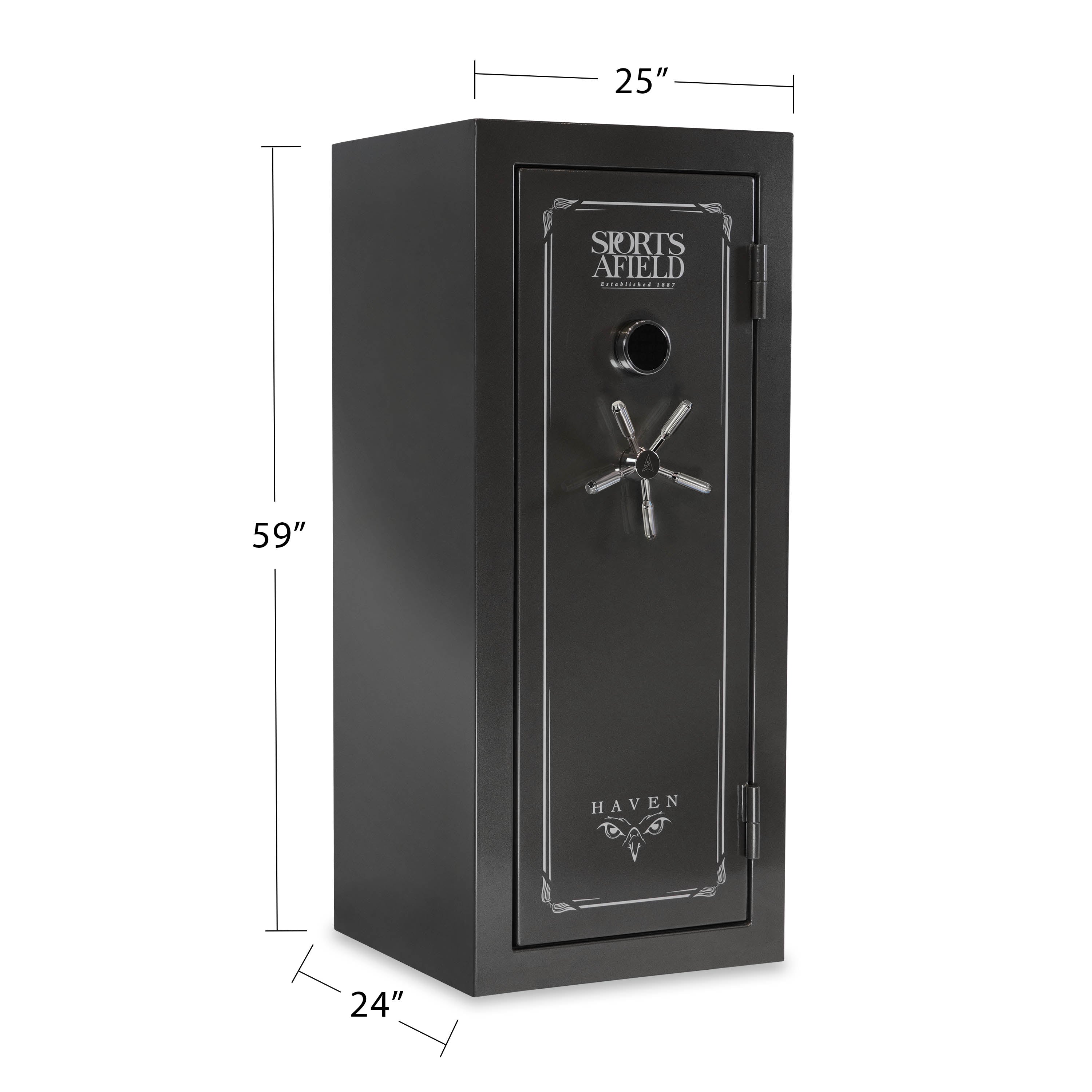 Sports Afield 24 Gun Safe | SA5925HX | Fire & WaterProof Haven Series 24 +4 Gun Safe