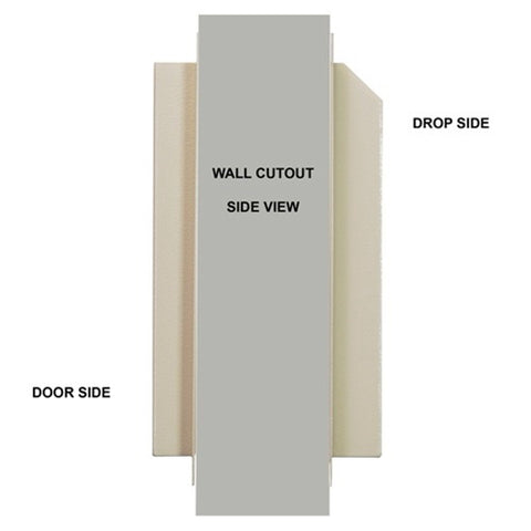 Image of Protex WDS-311 - White/Black Through-The Wall Locking Drop Box
