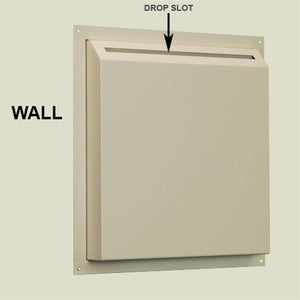 Protex WDS-311 - White/Black Through-The Wall Locking Drop Box