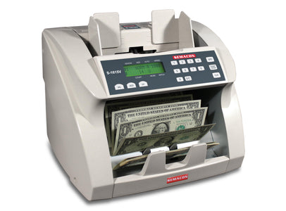 Semacon S-1625V Table Top Premium Bank Grade Currency Counter w/Value Mode, Batching, 1000-1800 npm UV/MG