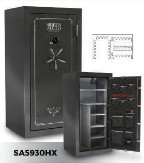 Sports Afield 36 Gun Safe |SA5930HX| Fireproof & Waterproof- Haven Gun Series