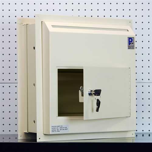 Protex WDS-311-DD Through-The-Wall Locking Drop Box w/ Dual Doors